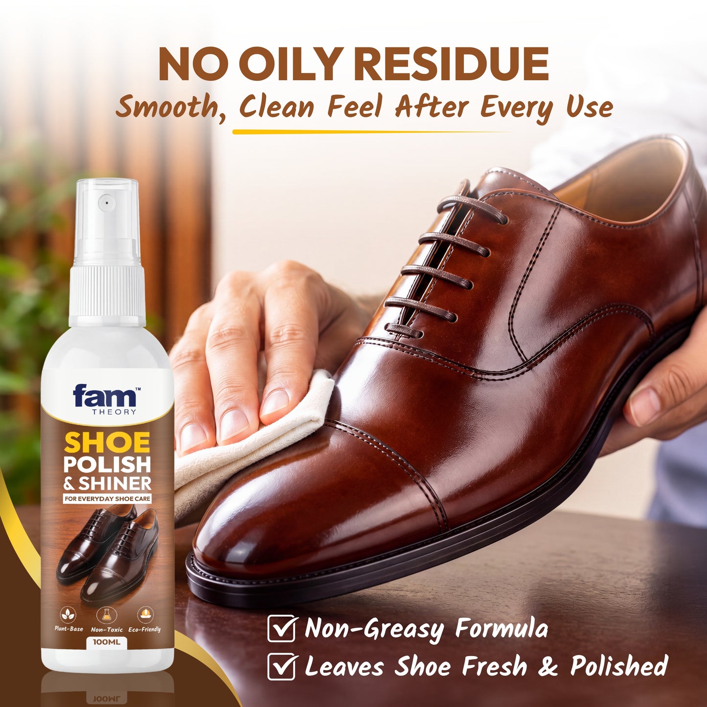 Advanced Shoe Polish & Shiner 100ML ✨ Instant Premium Shine for Everyday Shoe Care