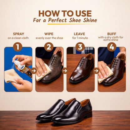 Advanced Shoe Polish & Shiner 100ML ✨ Instant Premium Shine for Everyday Shoe Care