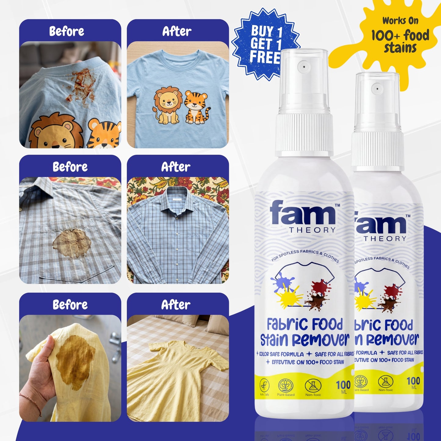 Xpert Instant Fabric Food Stain Remover 100ML ✨