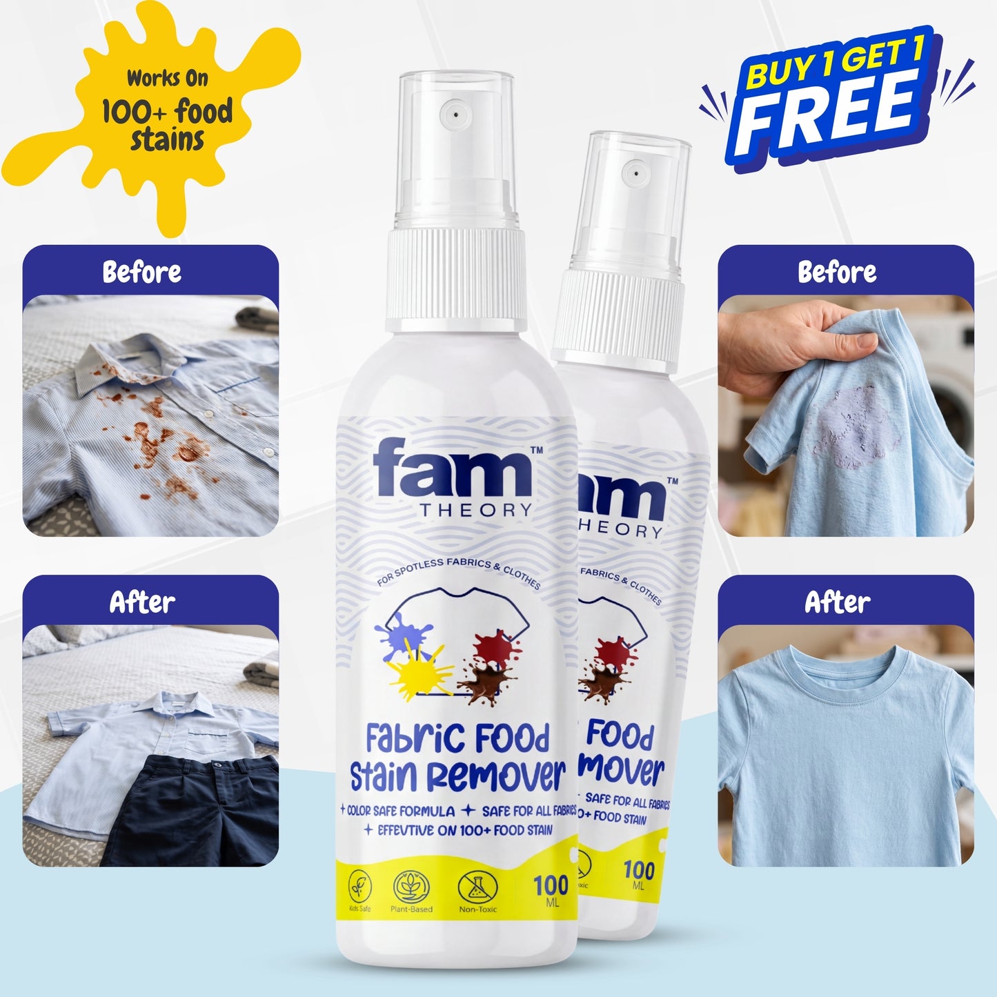 Xpert Instant Fabric Food Stain Remover 100ML ✨