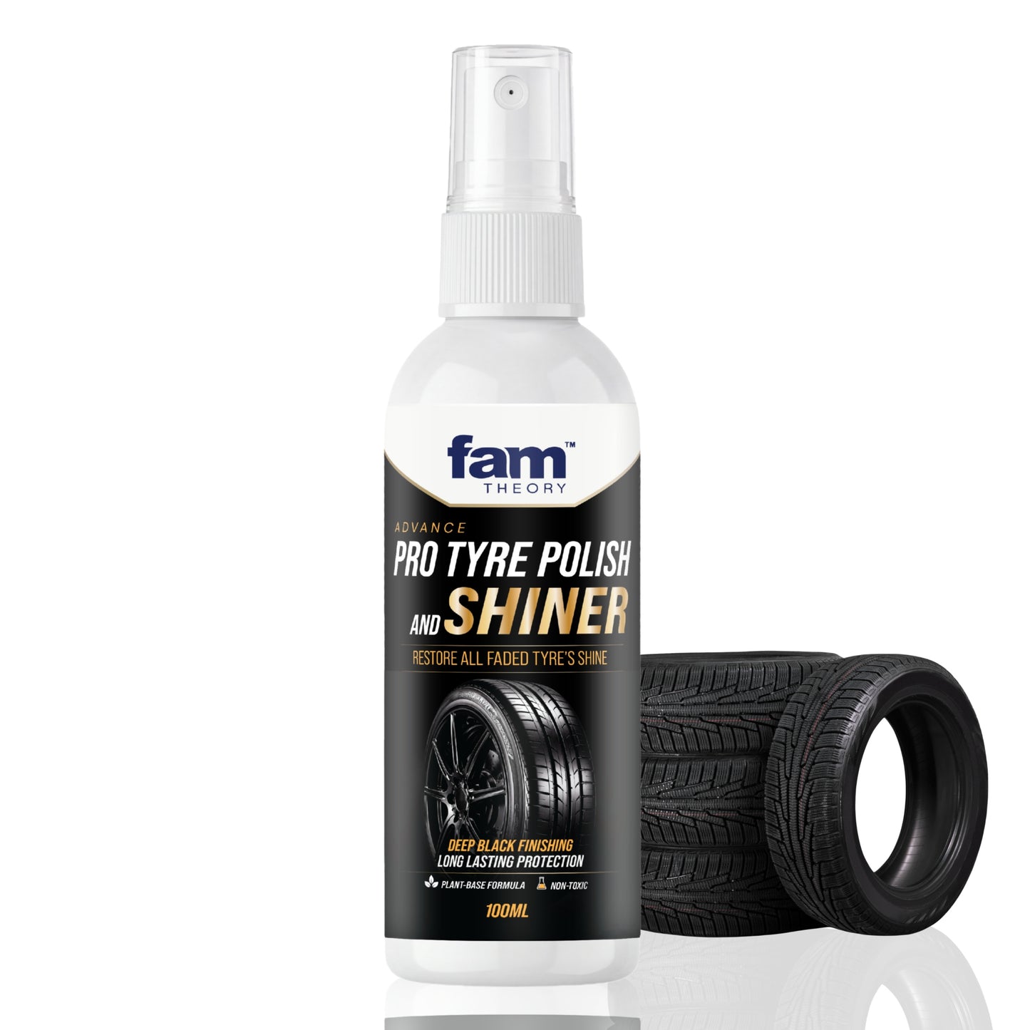 Advanced Pro Care Tyre Polish & Shiner 100ML ✨ – Deep Black Finish