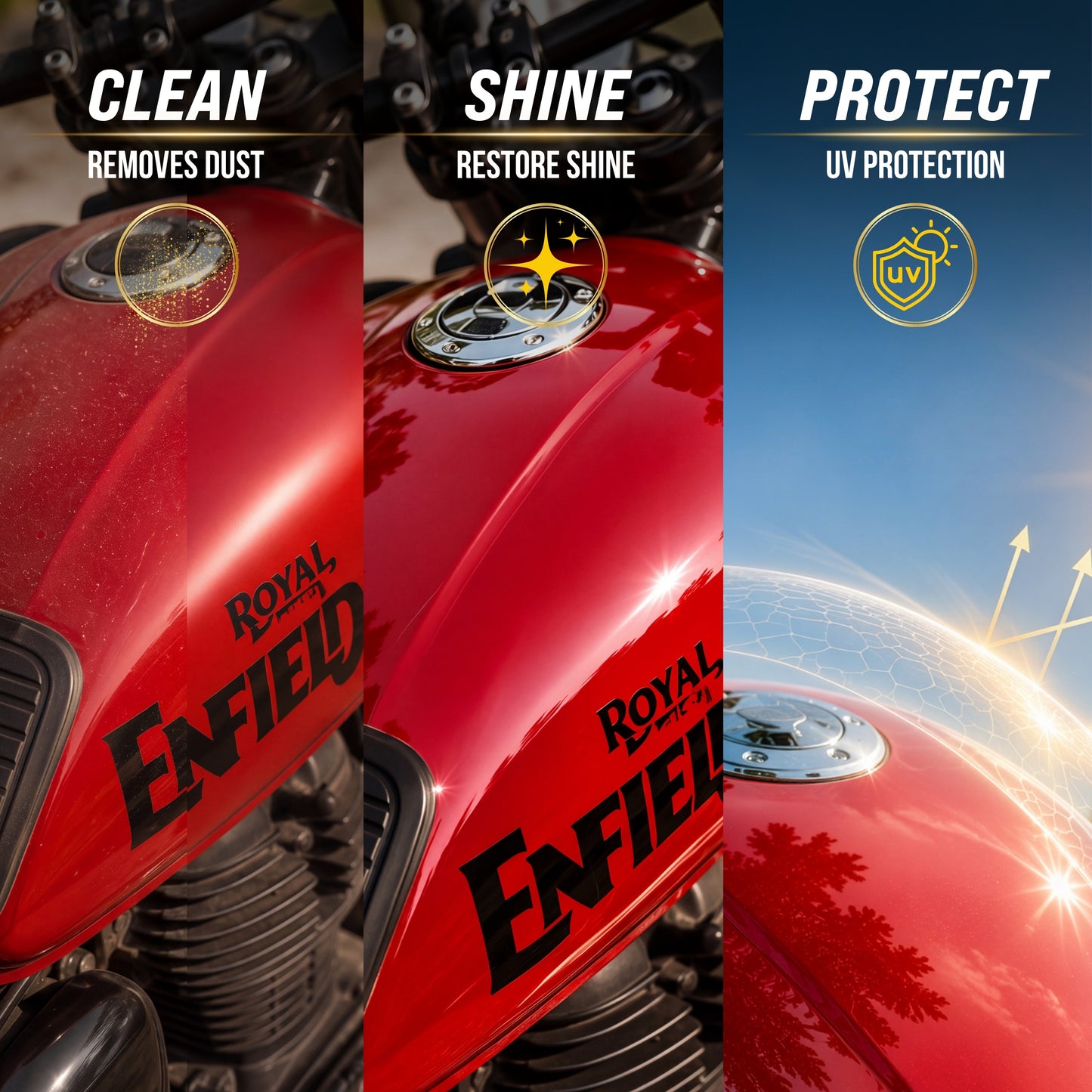Motoshine Pro Multi-Surface Motorcycle Polish & Shiner 100ML✨ Instant Gloss Finish & Protection