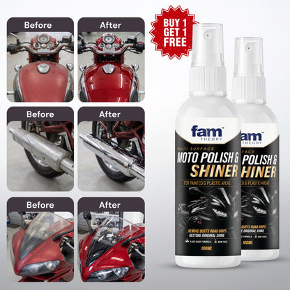 Motoshine Pro Multi-Surface Motorcycle Polish & Shiner 100ML✨ Instant Gloss Finish & Protection