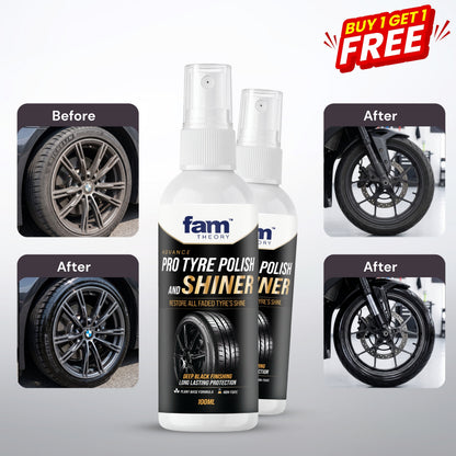 Advanced Pro Care Tyre Polish & Shiner 100ML ✨ – Deep Black Finish