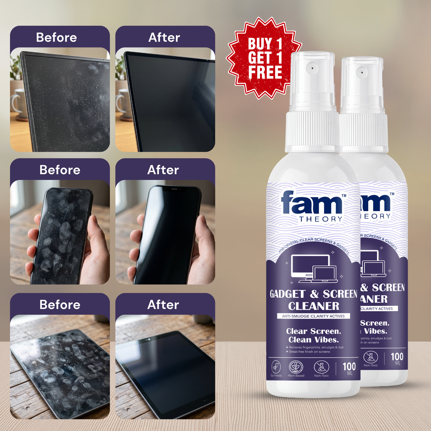 Buy 1 Get 1 Free Expert Pro Care Gadgets & Screen Cleaner 100ML @499/- Only✨